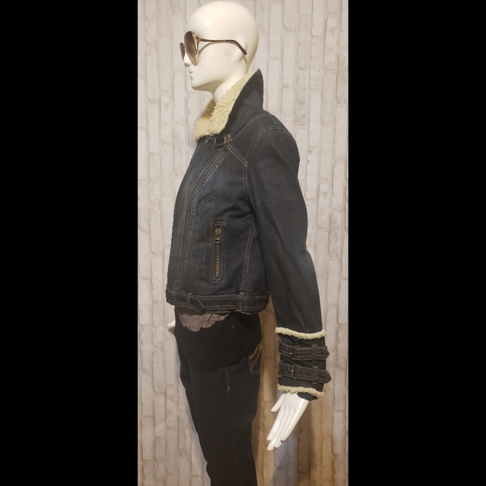 Mng By Mango Jean Jacket Size Usa Large. - image 5